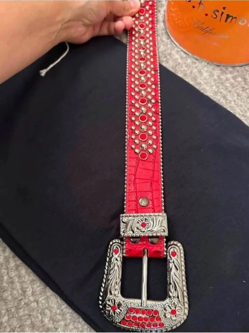 mens b.b. simon customized belt size 42 (will fit a size 36-38)